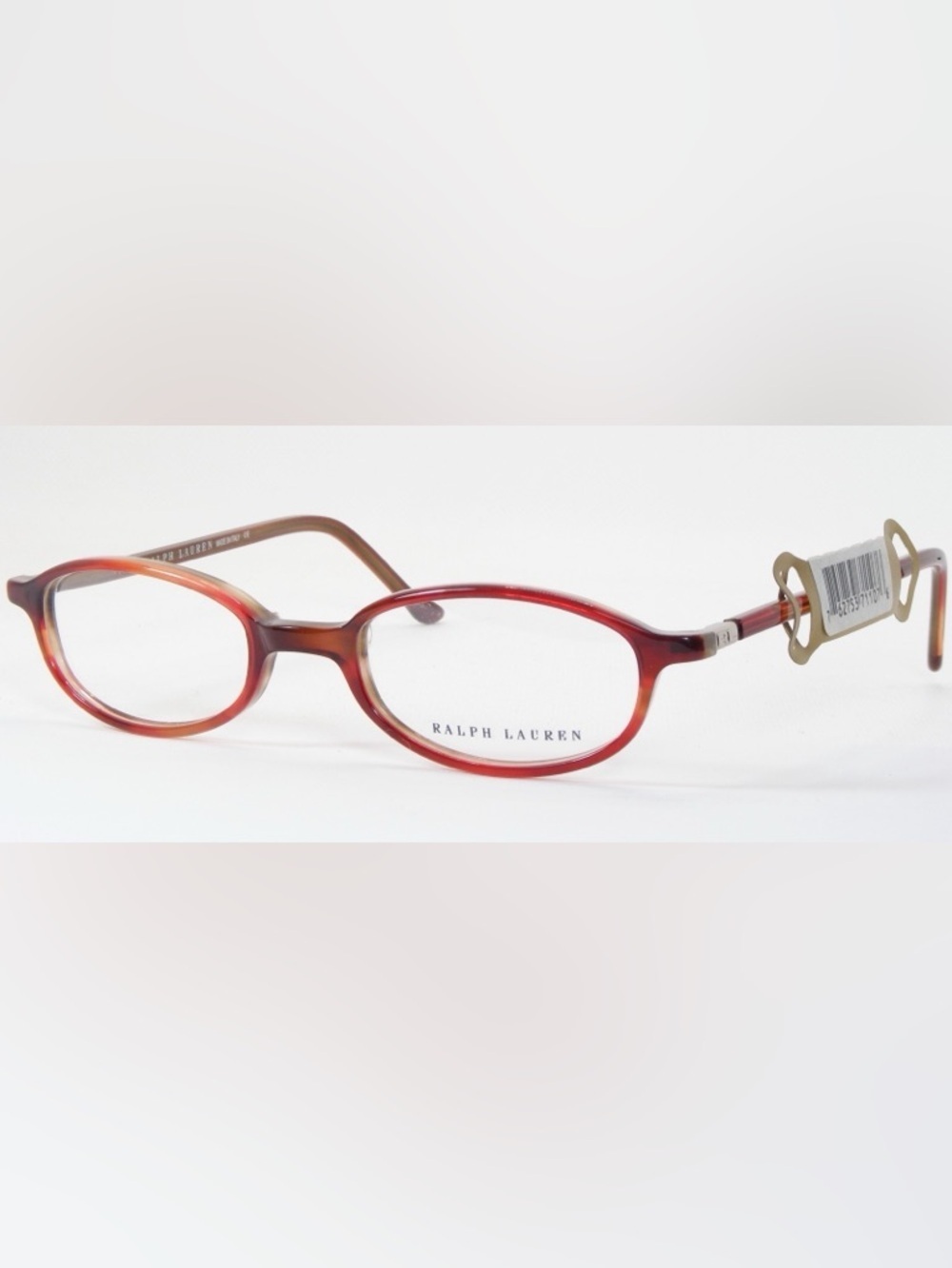 Ralph Lauren Women’s Red Tortoise Oval Eyeglass Frames with Subtle Brown Temples